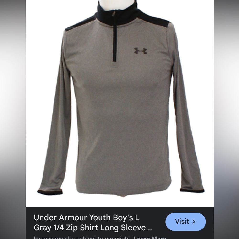 Under armour boys 1/4 zip size large